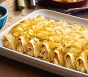 Cheesy Chicken Enchiladas Verde