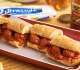 3 Step Mozzarella Meatball Sandwiches