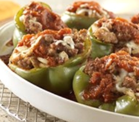 Sausage-Stuffed Green Peppers