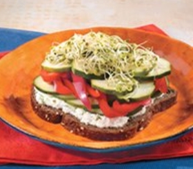Open-Faced Veggie-Sprout Sandwiches