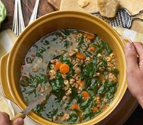 Sausage & Spinach Soup