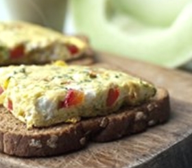 Open-Faced Garden Frittata Sandwiches