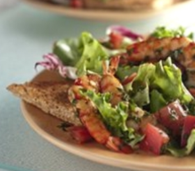 Tuscan Shrimp Salad with Toast Points