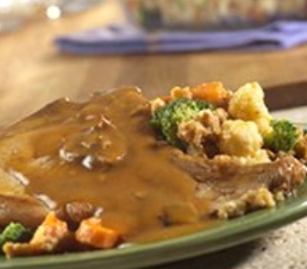 Baked Pork Chops with Garden Stuffing