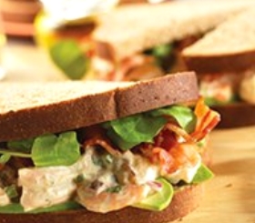 Shrimp Salad Sandwiches with Avocado, Bacon & Watercress