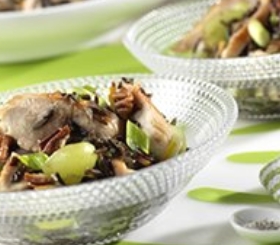 Chicken Salad with Rice, Pecans, Grapes, and Orange Dressing