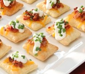 Bacon and Cheddar Puff Pastry Crisps