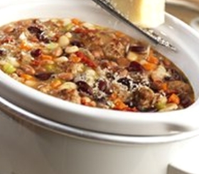 Slow Cooker Hearty Mixed Bean Stew with Sausage