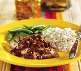 Grilled Citrus Chicken with Black Bean Salsa