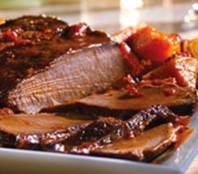 Holiday Brisket with Savory Onion Jus