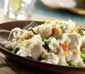 Baked Chicken & Cheese Risotto