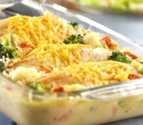 Cheesy Chicken & Rice Casserole