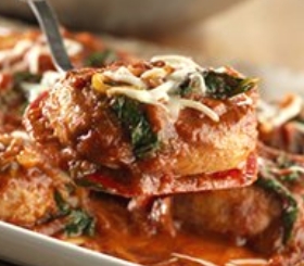 Skillet Pork Chops Florentine