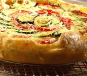 Zucchini, Tomato & Mozzarella Tart