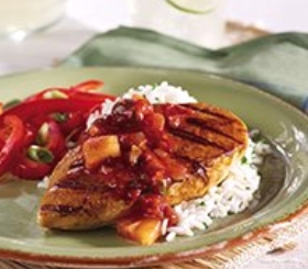 Grilled Chicken with Pineapple Salsa