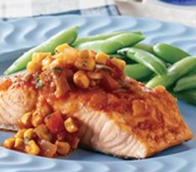 Pacific Coast Salmon with Pan-Roasted Corn Salsa