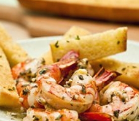Shrimp Scampi with Garlic Bread