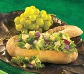 Italian Chopped Salad in Warm Rosemary Bread Shells