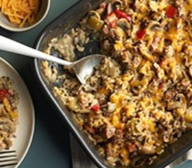 Hearty Sausage & Rice Casserole