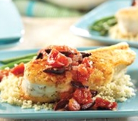Mediterranean Halibut with Couscous