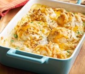 Chicken Pot Pie with Onion Biscuits