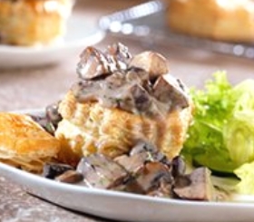 Wild Mushroom Ragoût in Puff Pastry Shells