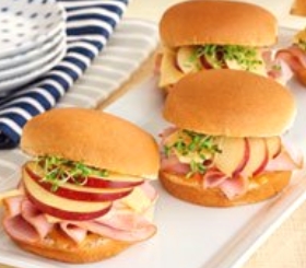 Ham, Havarti & Apple Sliders