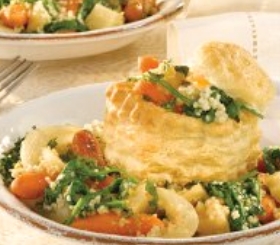 Roasted Winter Vegetable Ragoût in Pastry Shells