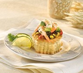Roasted Corn, Tomato, Black Bean and Avocado Tarts