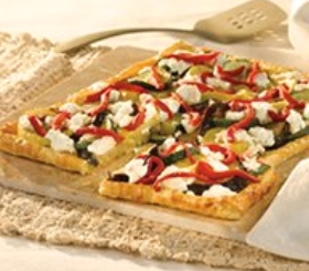 Roasted Vegetable Pesto Tart