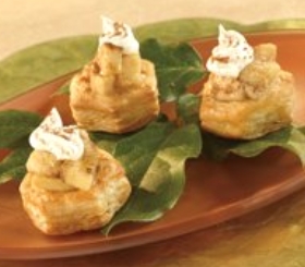 Petite Bananas Foster Pastry Cups