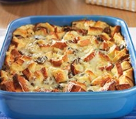 Savory Mushroom Bread Pudding