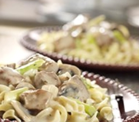 Slow Cooker Creamy Swiss Veal & Mushrooms