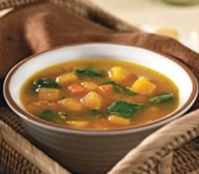 Butternut Squash & Baby Spinach in a Savory Broth