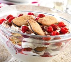 Raspberry Tiramisu Trifle
