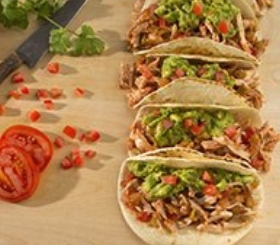 Shredded Chicken Soft Tacos