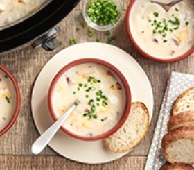 Slow Cooker Bacon Potato Chowder