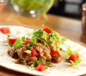 Slow Cooked Chicken & Bean Burritos