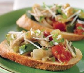 Slow Cooked Chicken & Vegetable Bruschetta Topping