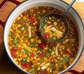 Roasted Corn & Garlic Sopa Verde