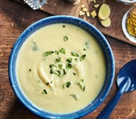 Roasted Cauliflower Soup with Curry and Ginger